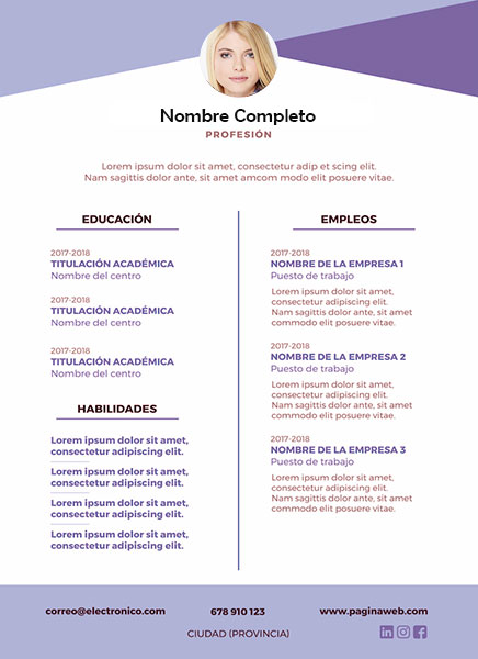 plantilla currículum coreógrafo